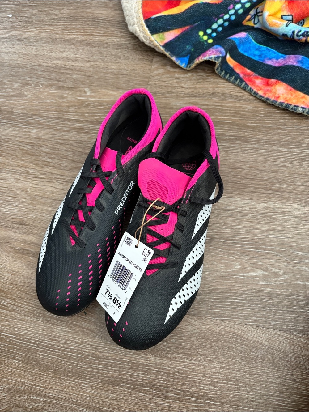 adidas Predator Women's Soccer Cleats - Black & Hot Pink